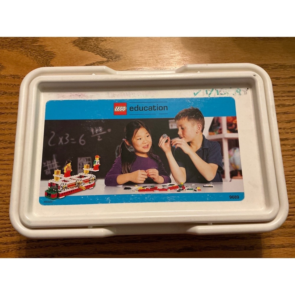 Lego Education 9689 Simple Machines Storage Bin Plastic Case and parts list Only